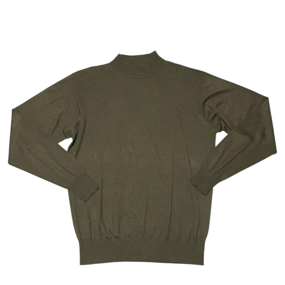 Neiman Marcus Silk Cashmere Blend Olive Men’s Sweater Sz L